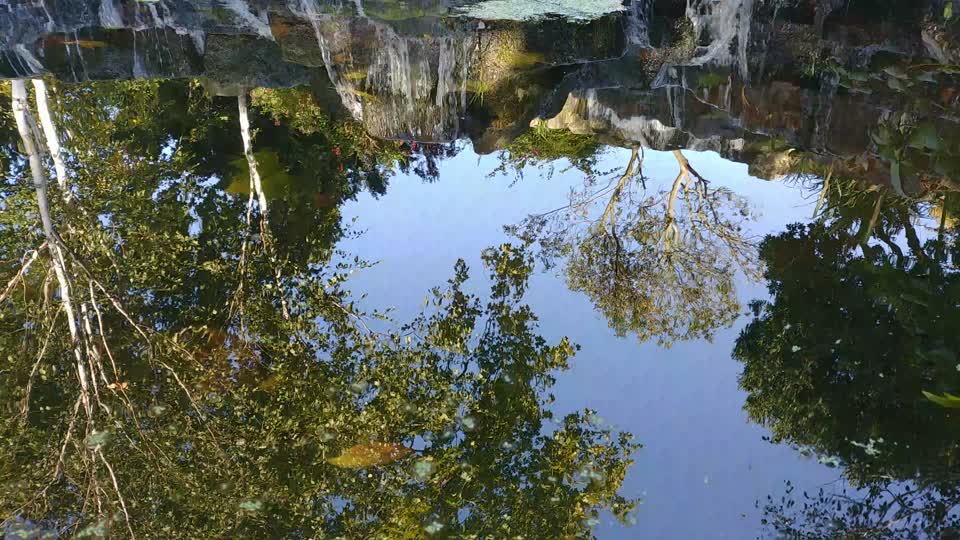 Water slopes reflection pond