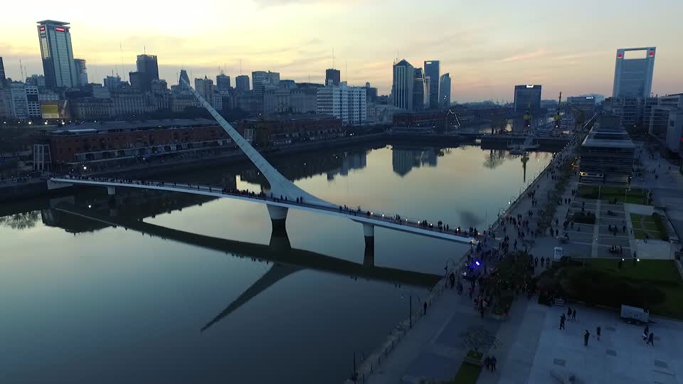 Madero port skyline sunset