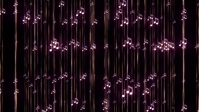 Note music curtain