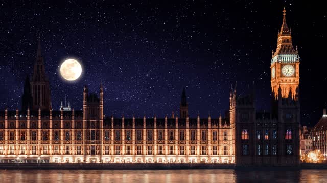 Big ben moon london