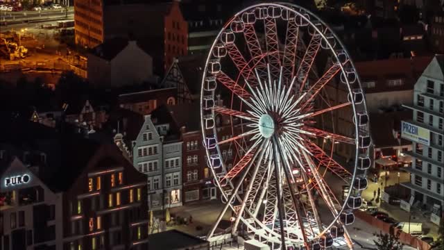 Ferris wheel architecture cityscape
