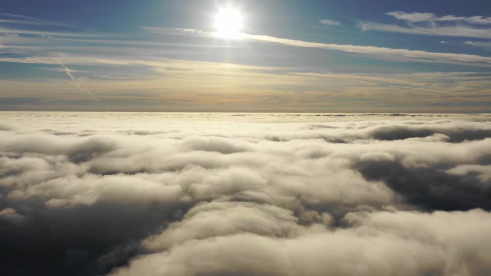 Aerial aerial shot clouds
