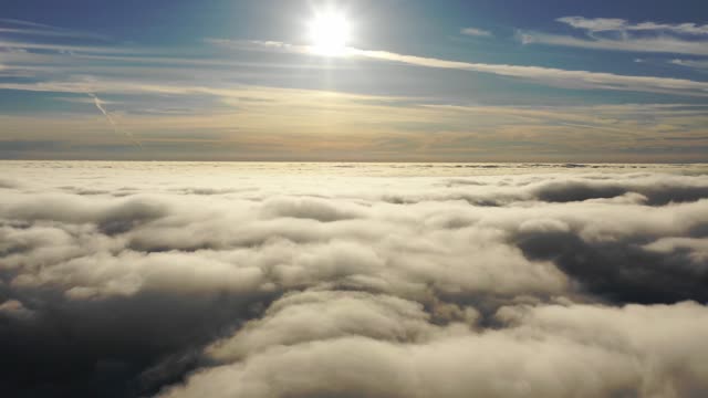 Aerial aerial shot clouds