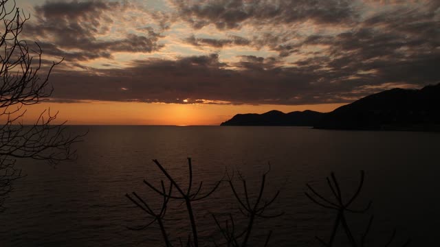 Sunset manarola landscape