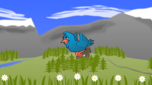 Bird graphics flying