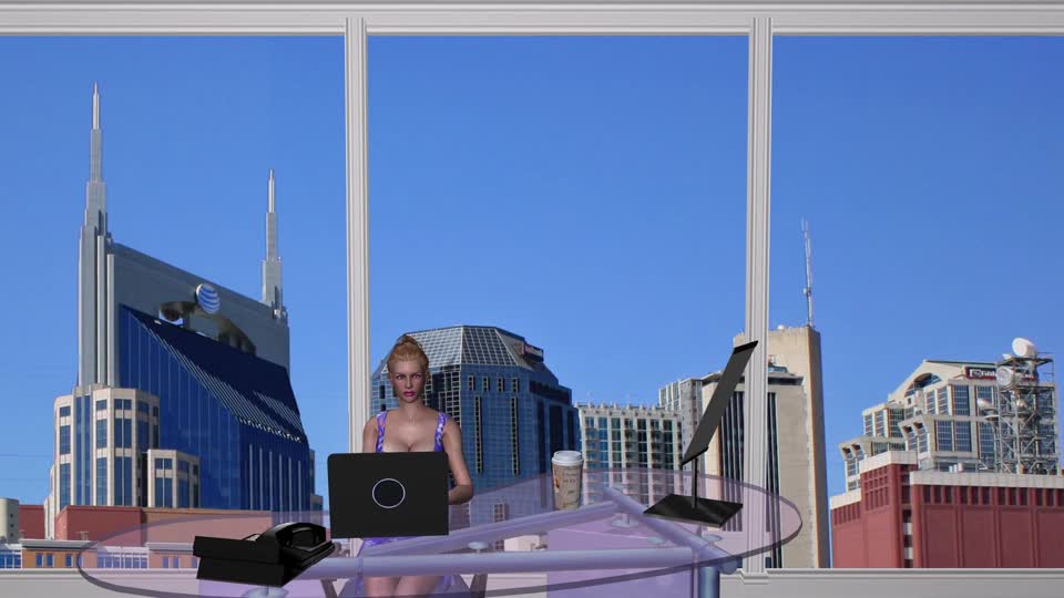 Chroma key presentation office