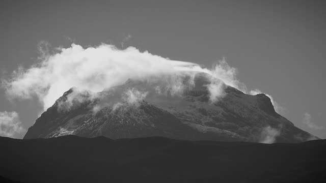 Black and white nevado mountain