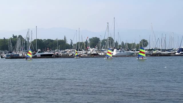 Boat lake smoke