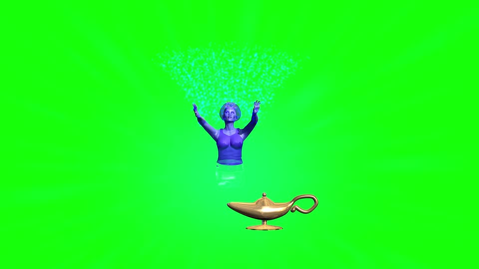 Green screen chroma key genie