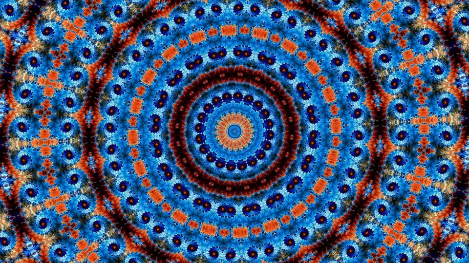 Kaleidoscope art pattern ornament