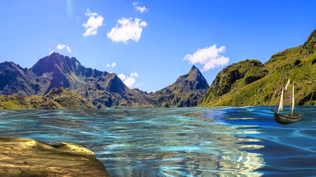 Nature landscape lake