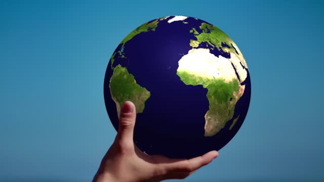 The globe land planet
