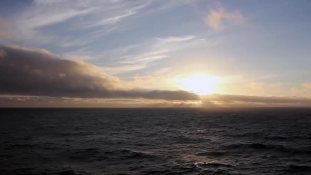 Sunset north sea background