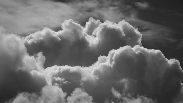 Black and white nature clouds