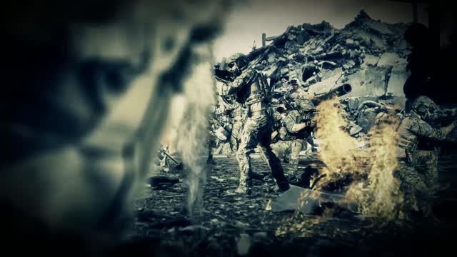 War soldiers tank