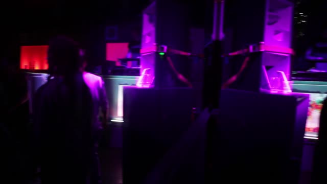 Crowd dancing nightclub