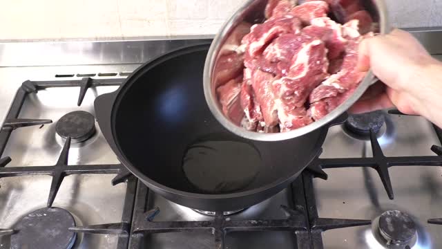Meat kazan food