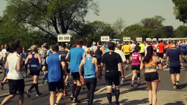 Marathon marathon runners running