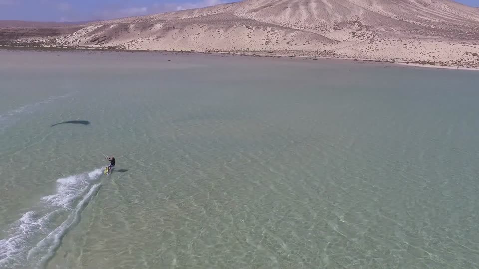 Kitesurfing summer sea