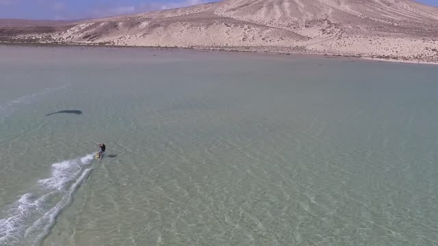 Kitesurfing summer sea