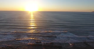 Beach waves drone