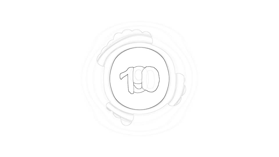 Time circles 10 seconds outline