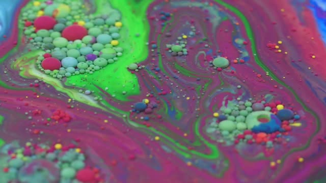 Oil acrylic bubbles