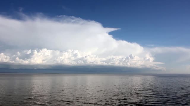 Ship lake clouds