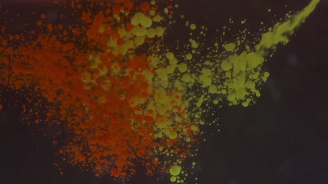 Oil bubbles water