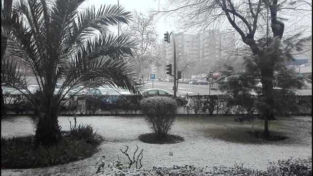 Snow city winter
