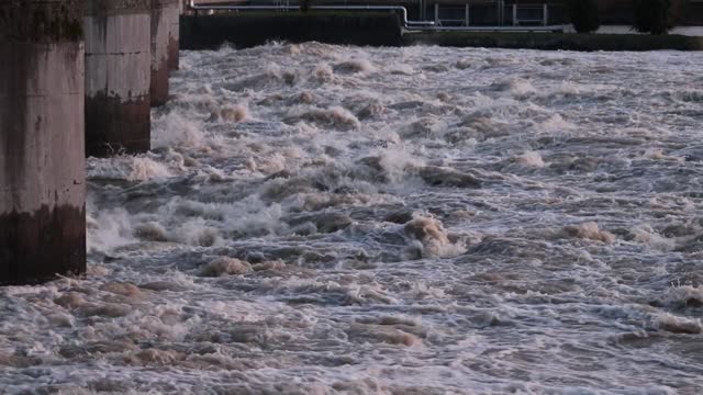 High water flood river