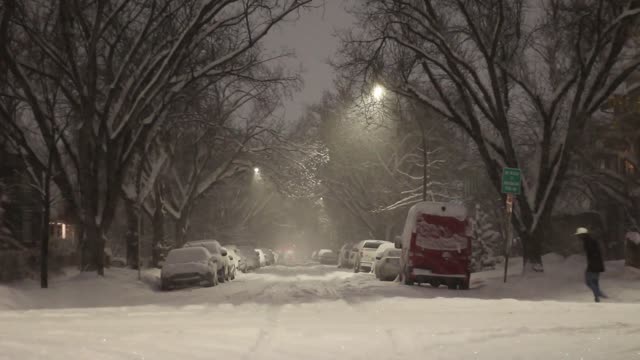 Snow night winter