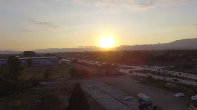 Sunrise drone aerial