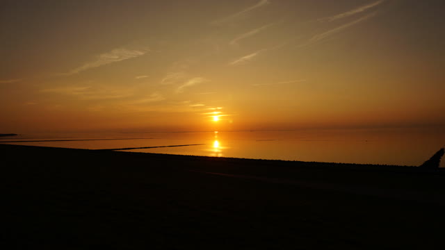 Sunset sun waters