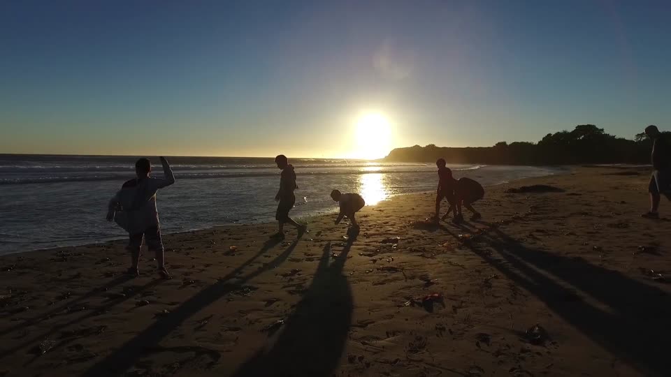 Sunset children kids