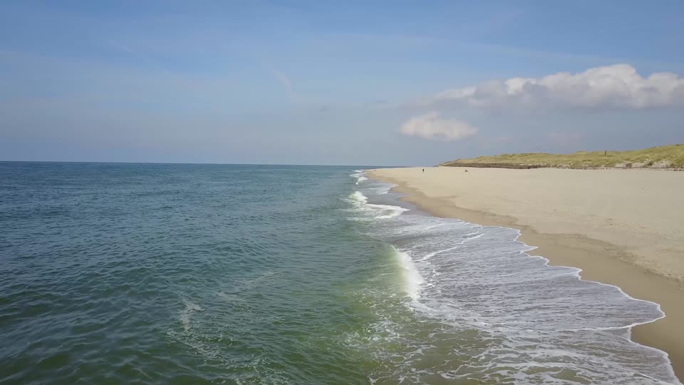 Aerial view beach sea