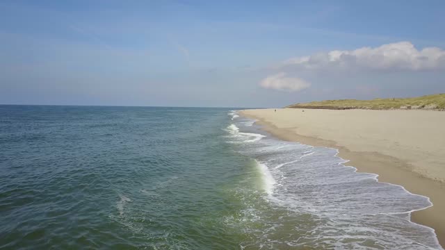 Aerial view beach sea