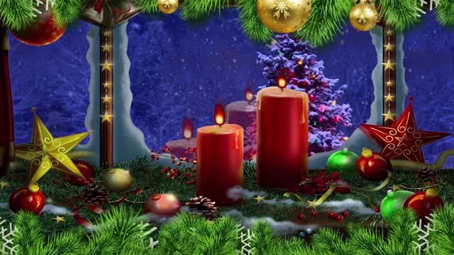 Snow candles congratulations