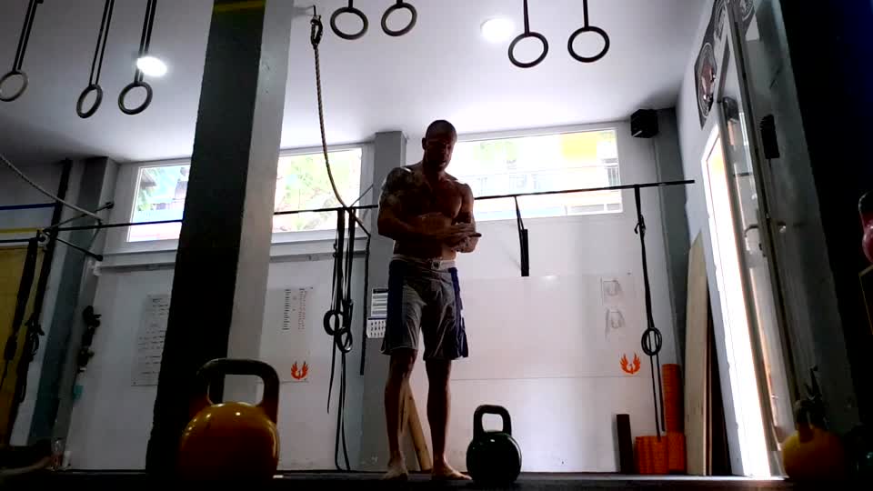 Kettlebell swing russian swing double arm swing