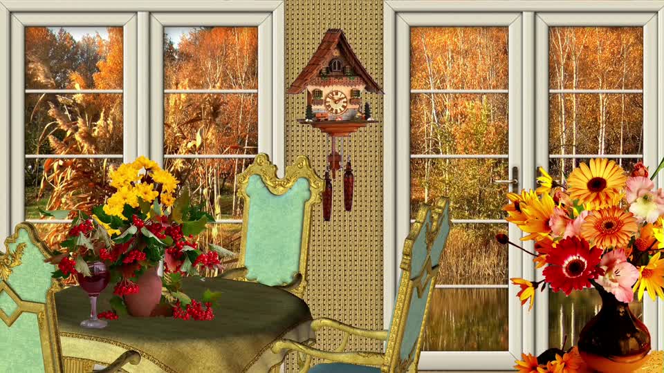 Interior autumn window