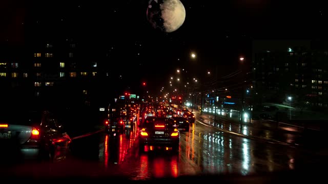 City night moon