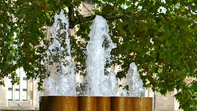 Fountain water gush