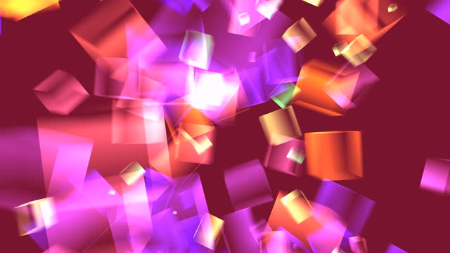 Flying colored cubes 4k 3d