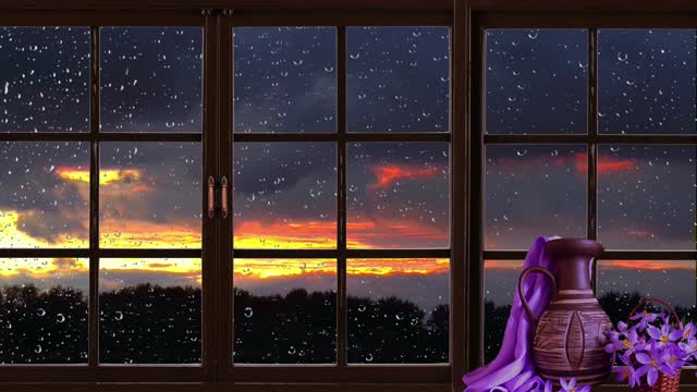 Rain window clouds