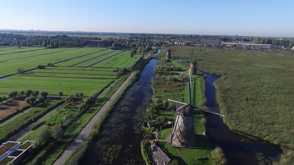 Kinderdijk mill landscape