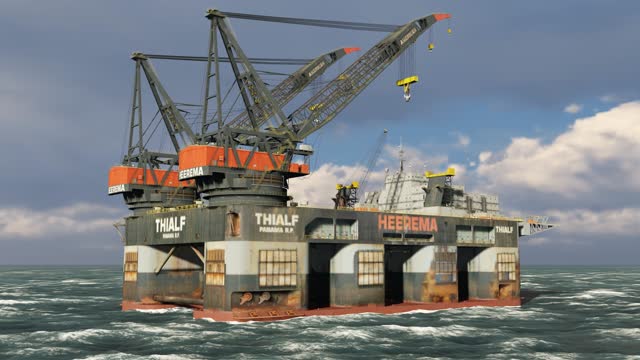 Oil rig oil raw materials