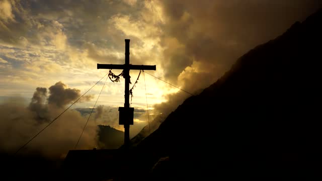 Sunset south-tirol mountains