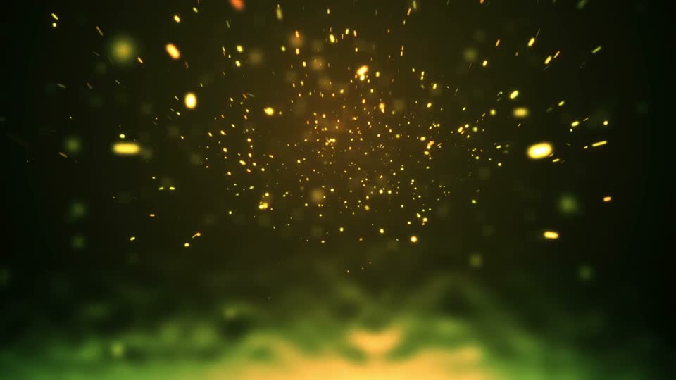 Abstract yellow fireflies