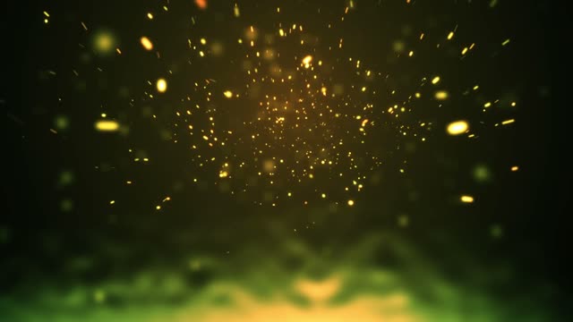 Abstract yellow fireflies