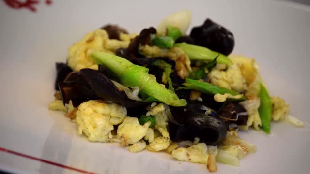 Chinese egg leek food